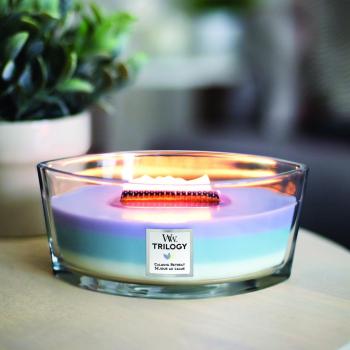 Woodwick Ellipse Trilogy Candle - Calming Retreat