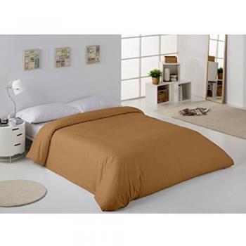 ESTELA - Funda nórdica Combi Color Marrón - Cama de 150/160 cm. - 50% Algodón / 50% Poliéster - 144 Hilos