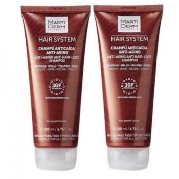 Martiderm Hair System Champú Anticaída Antiaging 2x200ml