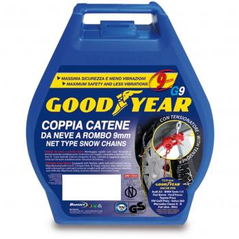 Goodyear 77903: G9 Cadenas de nieve 9 mm para coches, Talla 050, TÜV Süd y ÖNORM V5117