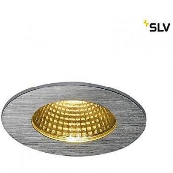 Lámpara Empotrable LED Patta-I, Redonda, Aluminio Cepillado, 3000K, 12W, 38°