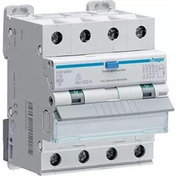 Interruptor Diferencial Magnetotérmico 4P 30mA AC 20A 6kA C 4M - Hager ADP470H