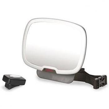 Diono bebé retrovisor con la luz y el control remoto Easy View Plus Silver