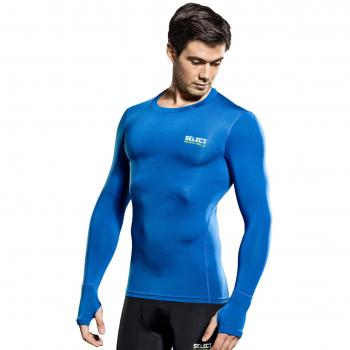 SELECT Kompressions-Shirt Langarm Camiseta, Unisex Adulto, Azul, Small