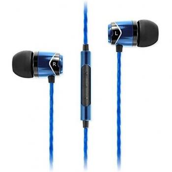 SoundMAGIC E10C Auriculares In Ear con Cable y Micrófono Auriculares Estéreo HiFi de Alta Fidelidad Auriculares Intrauditivos con Aislamiento de Ruido Graves Potentes Cable sin Enredos Azul