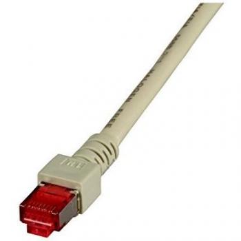 Cable de red RJ45 S/FTP Cat.6 0,25m Gris con protección LSZH y cobre puro