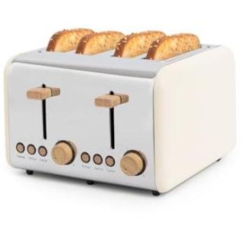 Tostadora Retro Create - 1500W, 4 ranuras anchas, bandeja recogemigas, 6 niveles de potencia, funciones de descongelación y recalentar