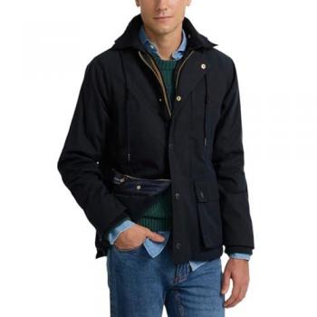 Silbon - Chaqueta Clásica Encerada Azul Marino para Hombre Talla XXL