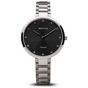 BERING Reloj Analógico para Mujer de Cuarzo con Correa en Titanio 11334-772