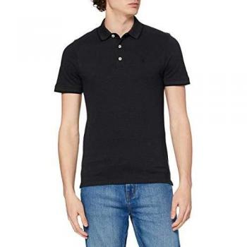 Jack & Jones JJEPAULOS Men's Polo Shirt - Grey, Cotton, Button-Front, Size: S
