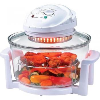 Horno de Convección Eléctrico Halógeno Cocina Sano 12 Litros 1200W-1400W con Accesorios y 5 Funciones para Cocinar