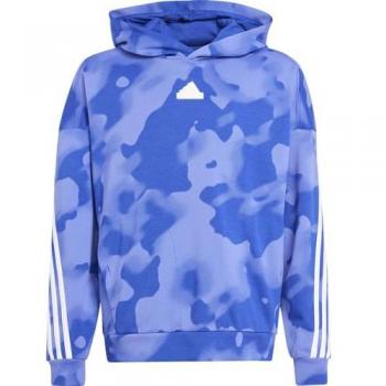 adidas Future Icons Camo Printed Hoodie Boys Blue, Size: 164 (13-14 years)