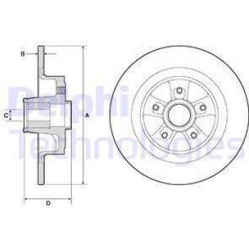 Disco de freno DELPHI BG9136RS, volver, completo, 1 pieza