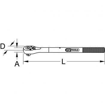 Carraca Reversible de Acero Inoxidable 1/2 KS Tools 964.1248