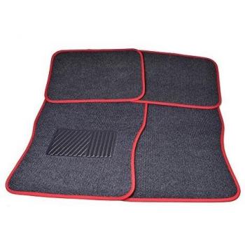 Alfombrilla para Vehículo Roja, 4 Piezas