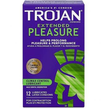 Extended Pleasure Trojan Condoms with Desensitizing Lubricant - 12 Count