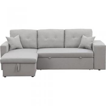 Sofá cama esquinero/reversible 'Axel' - 3 plazas - Gris claro