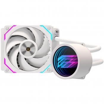 Refrigeración Líquida Einarex Flux 120 RGB con Ventilador de 120mm y Efecto Espejo Blanco