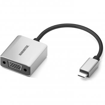 Marmitek Adaptador USB-C a VGA 674158 - Convertidor de señal USB-C a VGA, compatible con dispositivos que tienen puerto USB-C, permite la conexión de monitores y proyectores VGA, resolución de hasta 1920x108