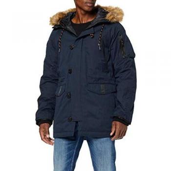 Superdry SDX Parka, Azul (Deep Navy Jke), XL para Hombre