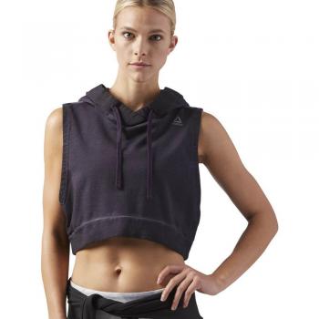 Reebok Combat Glory Sudadera con Capucha, Mujer, Gris