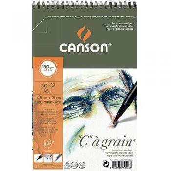 Bloc de dibujo espiral Canson A5 180 g/m² 30 hojas grano fino