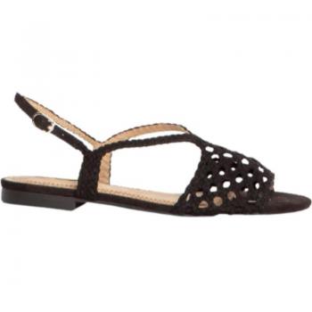 Sandalia plana Corina para mujer M4431 color negro