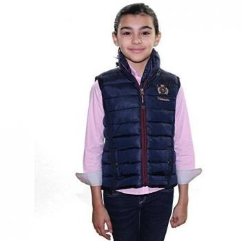 VALECUATRO Acolchado NA Caballo Ladies, Chaleco Para Niñas, Azul Marino, 10