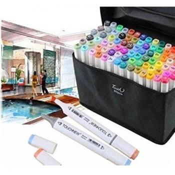 80 color Set Touch nuevo 6 Alcohol arte gráfico Twin Tip Pen marcador diseño de arquitectura...