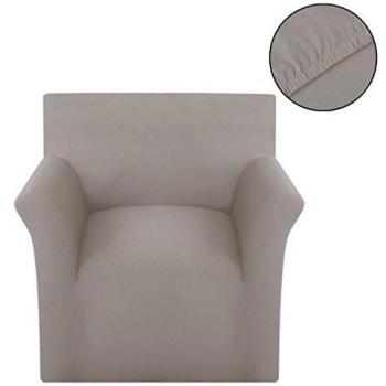 vidaXL Funda Modelo elástica para sofá Material algodón Jersey Color Beige Reutilizable