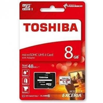 Toshiba M301 - Tarjeta de memoria micro SDHC de 8 GB, UHS-I