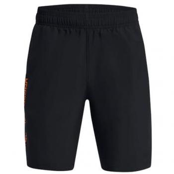 Under Armour Boys' Tech Woven Wordmark Shorts (Black/Orange) - Size 12-16 Years