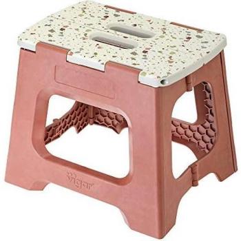 VIGAR Vigar - Taburete Plegable Compact Terrazzo on Top de 32 cm de Altura, terrazo on top