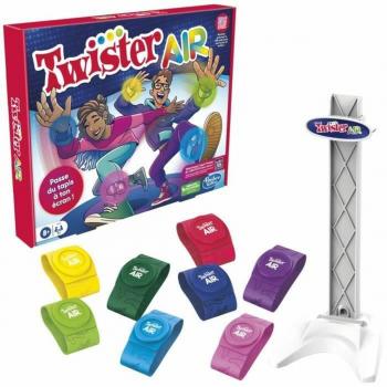 Twister Hasbro Air (FR) - Juego de mesa, incluye un tapete colorido con círculos de colores, una ruleta para determinar los movimientos, diseñado para 2 o más jugadores, recomendado para mayores de 6 años