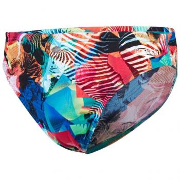 Speedo Alv Brf TM Glow Traje de baño, azul/verde/negro, 26
