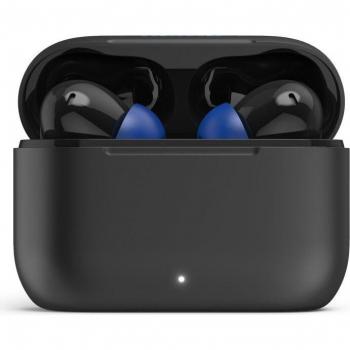 Hama Passion Clear II True Wireless In-Ear ANC Black - Auriculares inalámbricos Bluetooth con cancelación activa de ruido, duración de batería de hasta 5 horas sin ANC y 4 horas con ANC, micrófono integrado, carga rápida