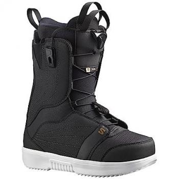Botas de Snowboard Salomon Pearl 2023-24 para Mujer, All-Mountain, Color Negro/Blanco/Dorado, Talla 23.5 cm