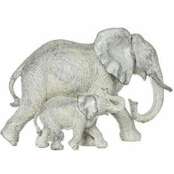 Estatuilla de elefante en resina H15cm - Gris - Atmosphera creador de interiores
