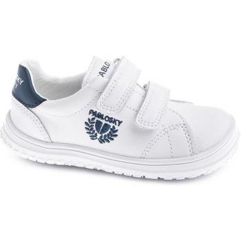 Pablosky - Zapatillas deportivas de niña de piel con cierre adherente, modelo 232200002-PLUS BLANCO