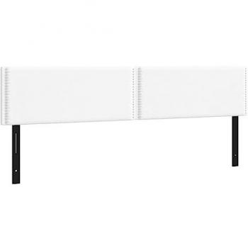 Cabeceros 2 unidades de cuero sintético blanco 90x5x78/88 cm Vidaxl