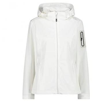 CMP Women's Light Softshell Hooded Jacket - White - Size L