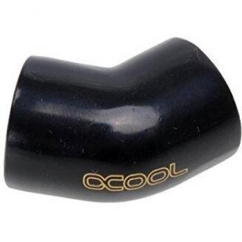 AlphaCool 17191 L-Connector 45° G1/4 Inner Thread to G1/4 Inner Thread - Deep Black Refrigeración Líquida Conectores