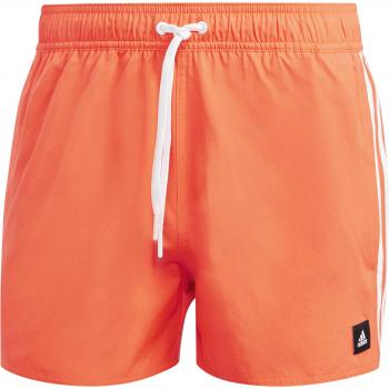 Adidas Men's 3-Stripes CLX Swim Shorts - Very Short Length, Available in Red and Orange, Size L