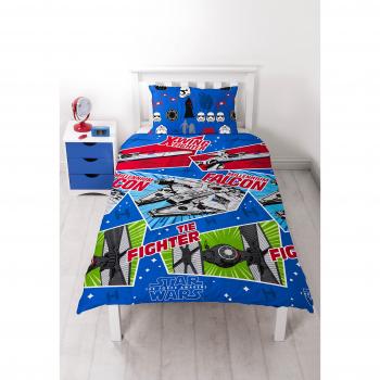 Character World Star Wars Episodio Craft 7 Funda de Almohada y edredón, Multi-Color