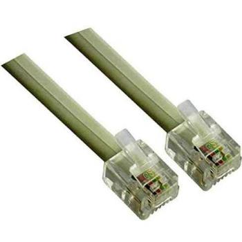 SATYCON Cable TELEFONO RJ11 M/M 4 Hilos Plano 50M