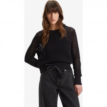 Levi's - Jersey de mujer de manga larga Superbloom Crochet de punto negro