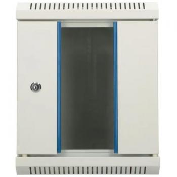 Armario rack de pared 6U Gris con bastidor resistente para montaje seguro