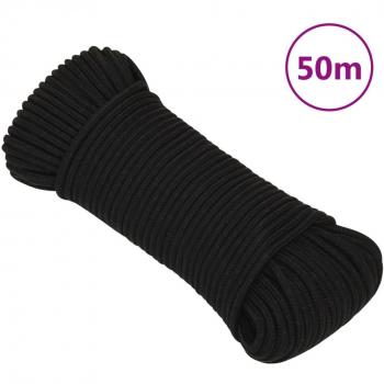 Cuerda de trabajo poliéster negro 5 mm 50 m