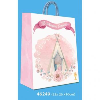 Paquete de 12 bolsas medianas para comunión niña.