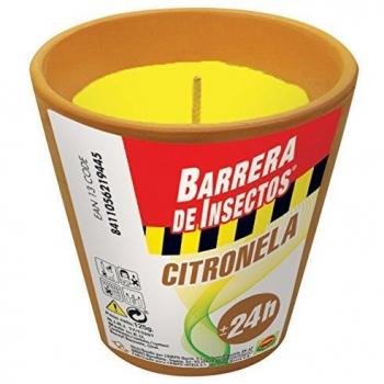 Compo Repelente Barrera de Insectos Vela de citronela antimosquitos, Perfumada, Terracota, hasta 24 h, ø 8,5 cm, 125 g